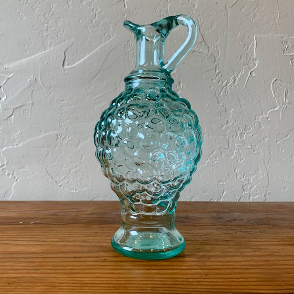 Vintage Vetreria Etrusca Seafoam Blue Hobnail Cruet | Made in Italy - Picture 2 of 16